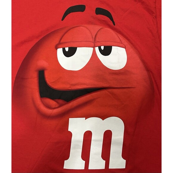 M & M's Peanut Big Red Chocolate Candy Face Character 2009 Tshirt Mens XL - Picture 4 of 7
